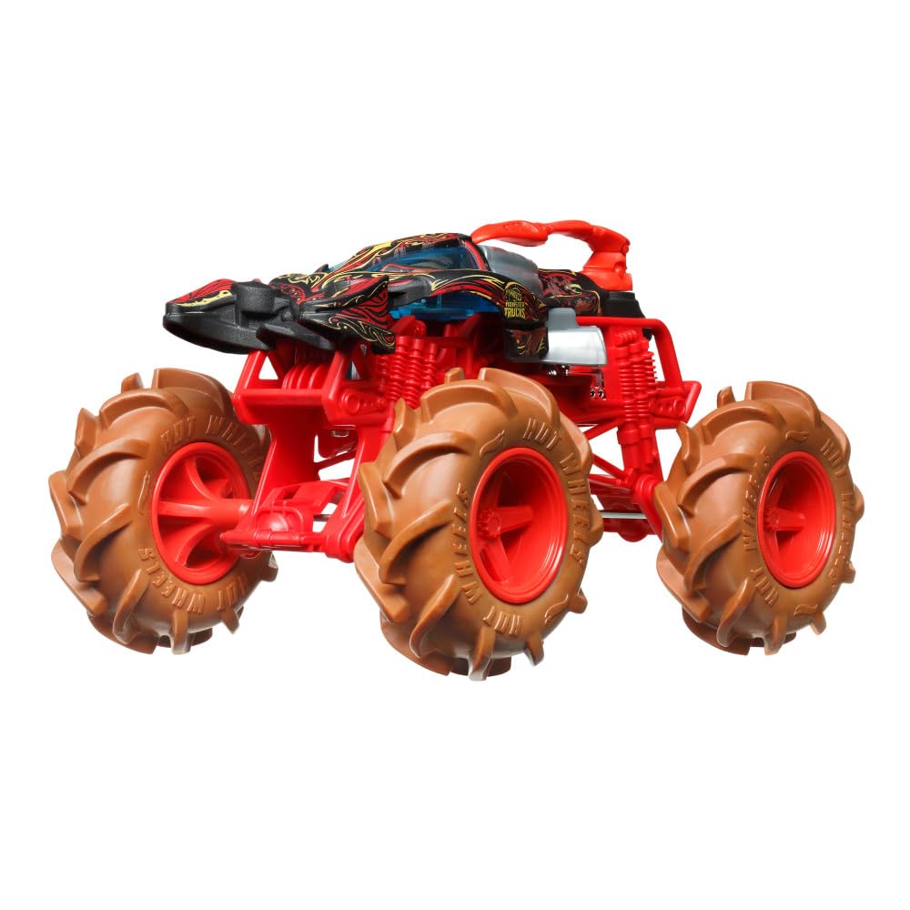 Hot Wheels 1:24 Scale Oversized Monster Truck Scorpedo Die-Cast Toy Truck with Giant Wheels & Cool Designs