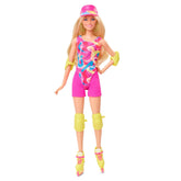Barbie The Movie Doll Margot Robbie as Collectible Inline Skating Doll Wearing Leotard Biker Shorts and Inline Skates for Ages 3+