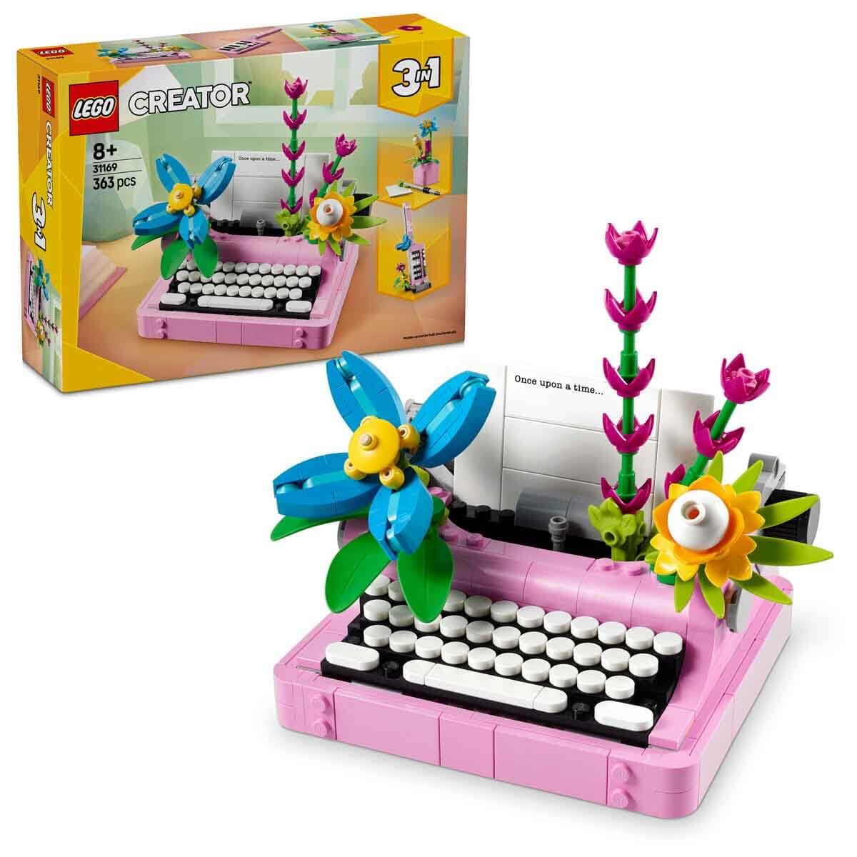 LEGO Creator 3in1 Typewriter with Flowers Building Kit For Ages 8+