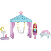 Barbie Dreamtopia Chelsea Small Doll with Gazebo Swing, Kitten and Accessories Playset for Ages 3+