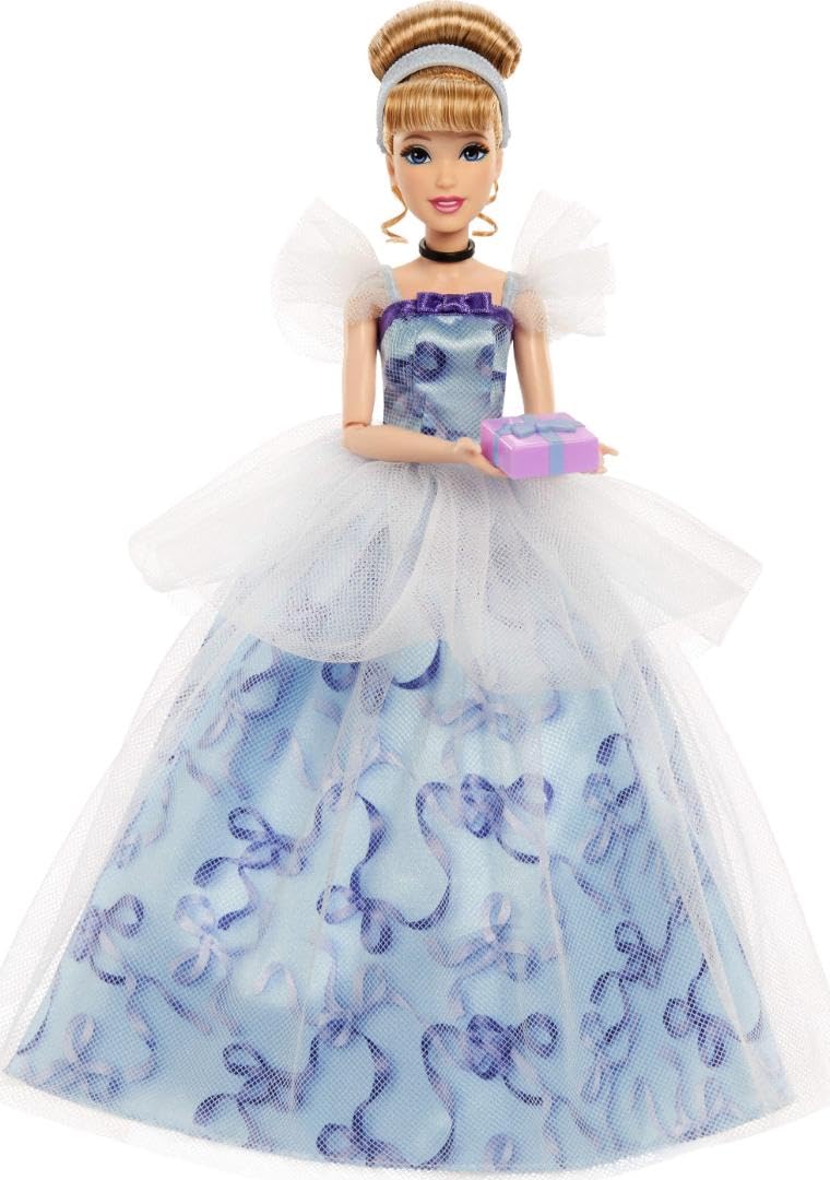 Disney Princess Cinderella Birthday Collectible Fashion Doll, Inspired by Disney Movie Special Occasion Gifts for Kids & Collectors