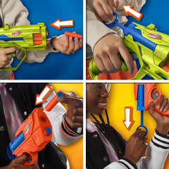 Nerf N Series Triple Action Pack, 3 Blasters, 12 N1 Darts Compatible Only with N Series Blasters, Outdoor Games for Kids, Ages 8+