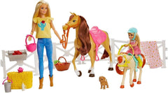 Barbie Hugs 'n' Horses With & Chelsea Dolls, Blonde Doll Playset For Kids Ages 3+