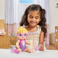 Baby Alive Sunny Swimmer Blonde Hair 10-Inch Water Baby Dolls for 3 Year Old Girls and Boys and Up