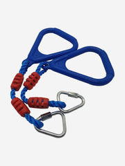 REZNOR Triangle Rings Swing Set with Locking Delta Quick Links for Indoor Jungle Gym Play Set, Blue