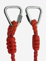 REZNOR Triangle Rings Swing Set with Locking Delta Quick Links for Indoor Jungle Gym Play Set, Red