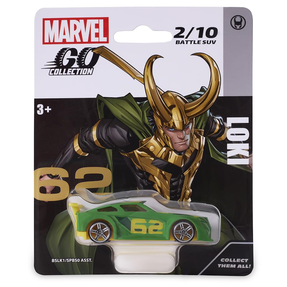 Marvel Go 1:64 Diecast Loki Battle SUV Toy Car for Collection for Ages 3 years and up