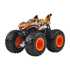 Hot Wheels Monster Trucks 1:64 Scale Demolition Doubles 2 Pack Collection, Tiger Shark Vs 5 Alarm