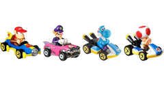 Hot Wheels Mario Kart #4 - 4 Fan-Favorite Characters Vehicle Collectible Gift Set for Kids & Fans Ages 3 Years Old & Up