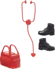 Barbie Paramedic Petite 12 Inch Fashion Doll with Brunette Hair, Stethoscope, Medical Bag & Accessories