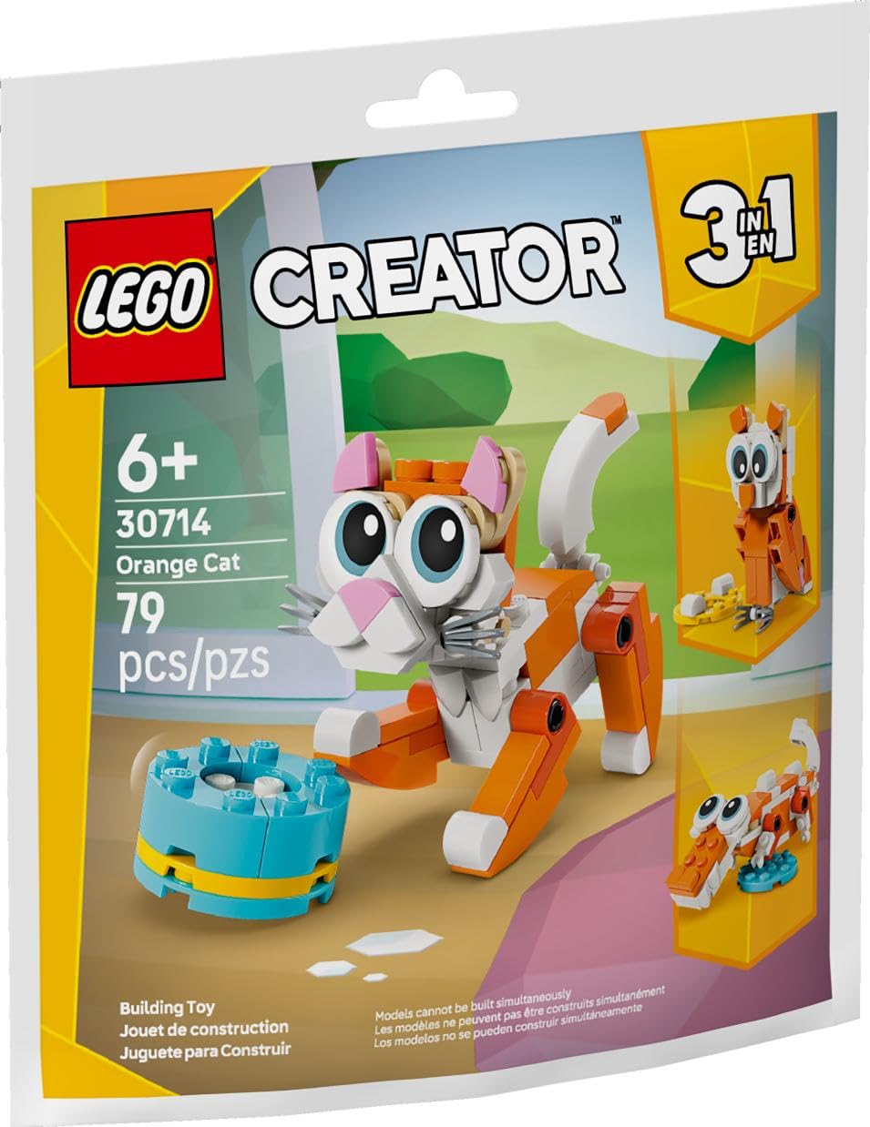 LEGO CREATOR 3IN1 Orange Cat Building Kit For Ages 6 Years & Up