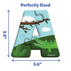 Skillmatics The Animal Alphabet 52 Piece Jigsaw Puzzle for Learning ABCs and Letters for Kids Ages 3-6 Years