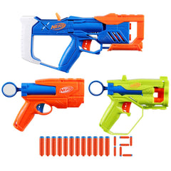 Nerf N Series Triple Action Pack, 3 Blasters, 12 N1 Darts Compatible Only with N Series Blasters, Outdoor Games for Kids, Ages 8+