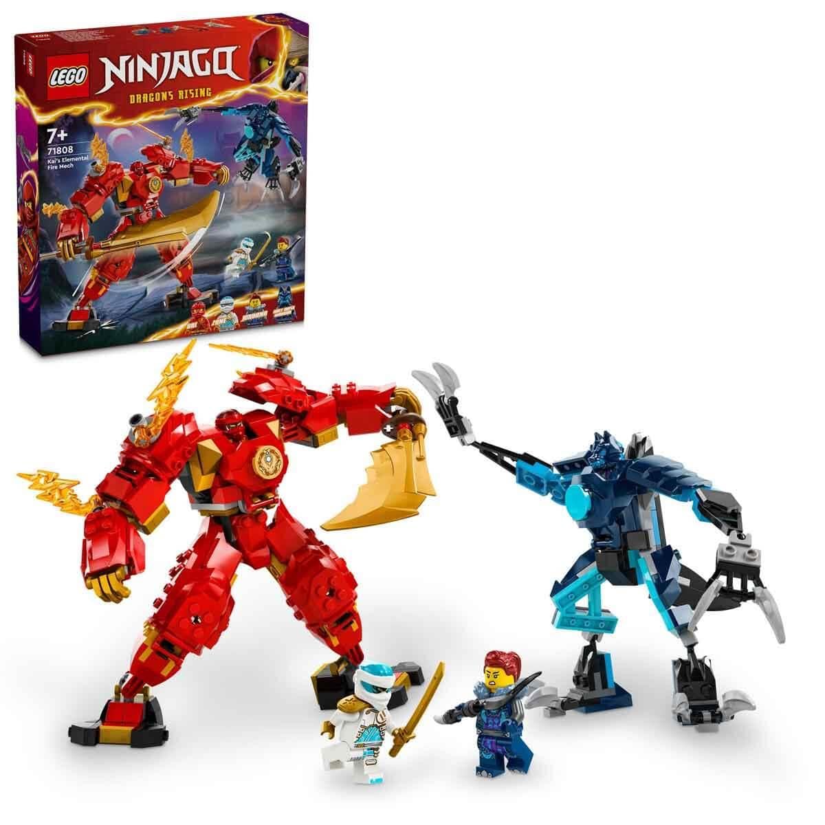 LEGO NINJAGO Kai’s Elemental Fire Mech Building Kit For Ages 7+