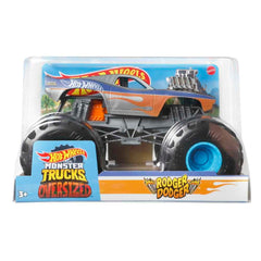 Hot Wheels 1:24 Scale Oversized Monster Truck Rodger Dodger Die-Cast Toy Truck with Giant Wheels & Cool Designs