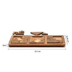 Mittimate 3-in-1 Wooden Puzzle Tray – Brain-Boosting Jigsaw Challenge for Kids (6+) | Fun & Engaging Activity Set
