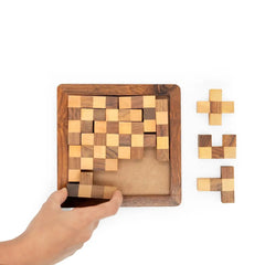 Mittimate Wooden Chess Pentomino Puzzle – Brain-Boosting Jigsaw Game for Kids (6-10 Years) | Fun & Educational Birthday Gift