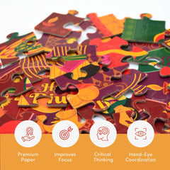 Mittimate Diwali Theme Jigsaw Puzzle – 36-Piece Cardboard Puzzle for Kids (Ages 4-6) | Fun, Learning & Perfect Birthday Gift