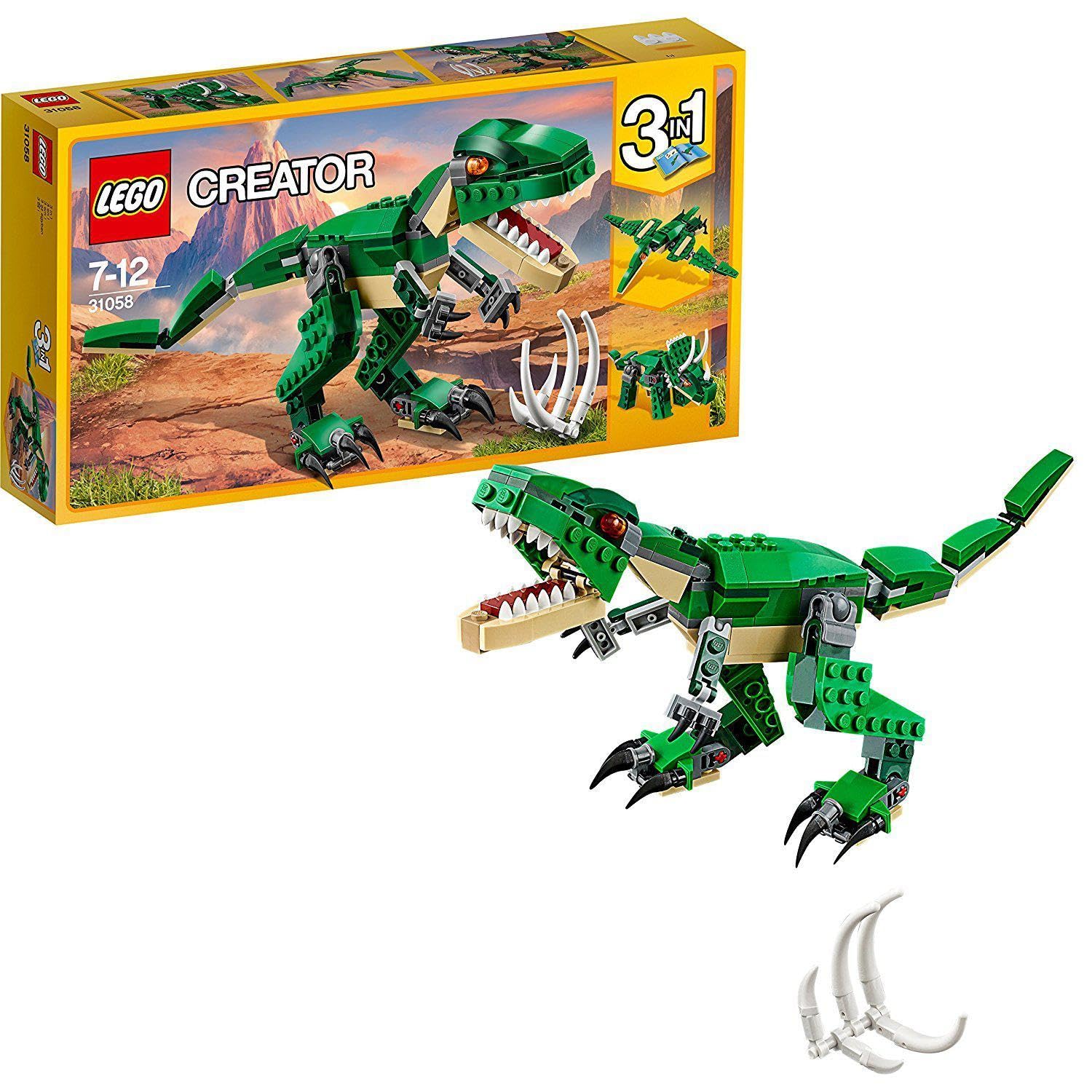 LEGO Creator 3in1 Mighty Dinosaurs Building Kit for Ages 7+