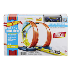 Hot Wheels Track Builder Unlimited Split Loop Pack, Loop with 2 Exit Options, Connects to Other Sets, Includes 1 Hot Wheels Car, Gift for Kids 6 to 12 Years Old