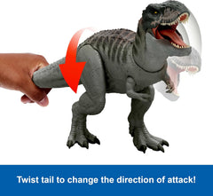 Jurassic World Rebirth Power Devour Tyrannosaurus Rex Dinosaur Figure with Tongue Activated Constant Chomp, Lights & Sounds, Digital Play