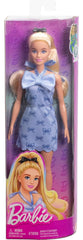 Barbie Fashionistas Doll #237 in Blue Bow Halter Dress, Blonde Ponytail With Bow Accessory for Kids Ages 3+
