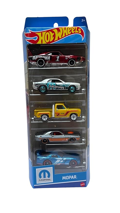 Hot Wheels 5 Car Gift Pack - Mopar Pack Of 5 For Kids & Collectors