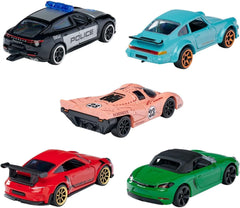 Majorette Porsche Edition 5 Car Giftpack Die-Cast Vehicle For Kids & Collectors Ages 3 And Up