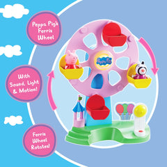 PEPPA PIG Ferris Wheel Playset with Lights, Sounds and Motion Effects, Includes 2 Figures, Preschool Toy for Girls and Boys 3 Birthday Gift Toys for Kids
