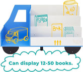 Kiddies Kingdom Truck wooden display bookshelf Organisers For Ages 3 and Above