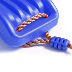 REZNOR Plastic Swing Seat with Hight Adjustable Strong Rope Tree Swing For 3-12 Years Kids Children, Blue