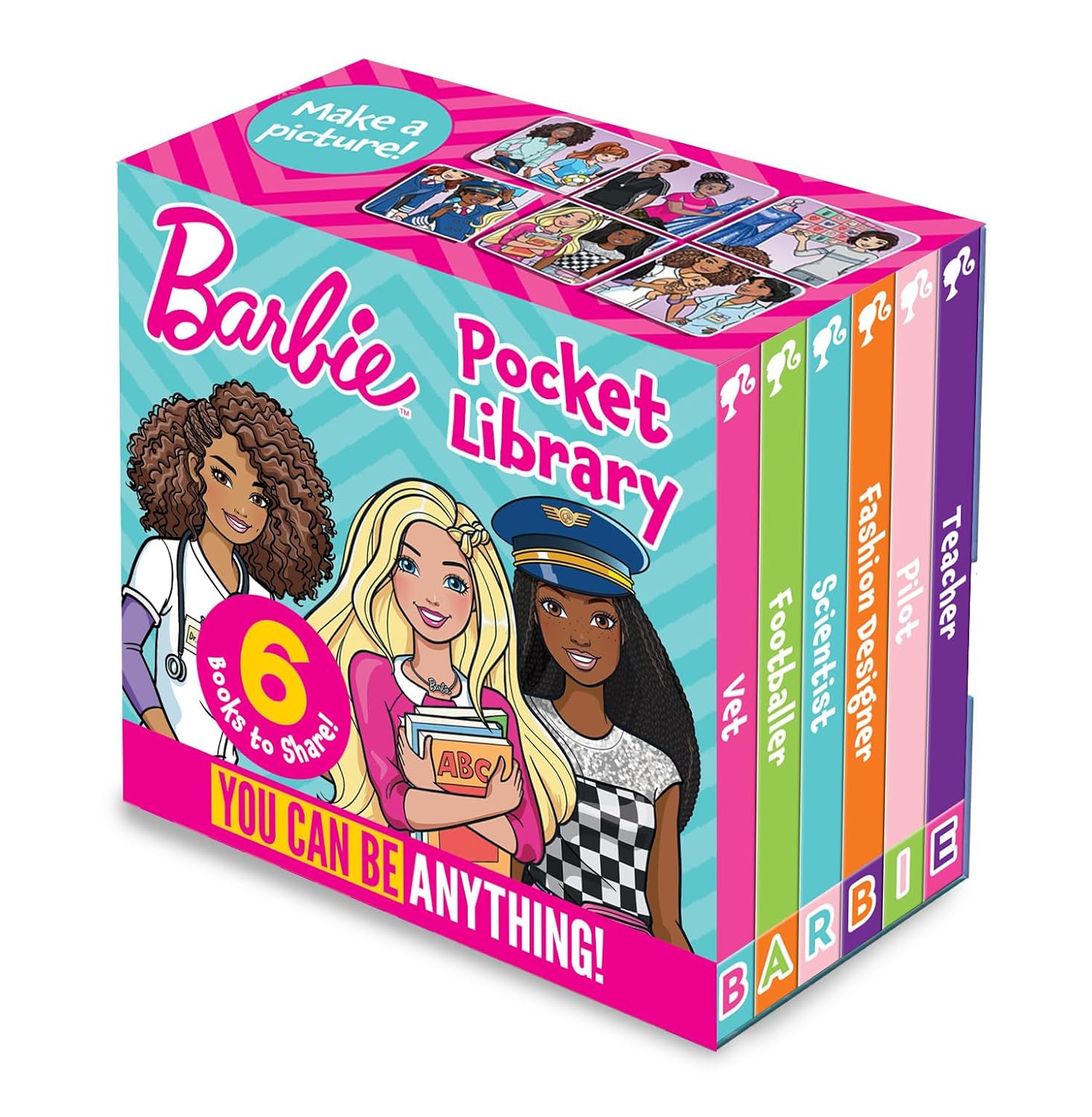 Barbie Pocket Library Picture Book for Ages 18 months Above ( Set of 6)
