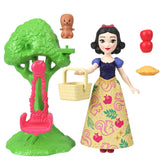 Disney Princess Snow White Small Doll with 5 Picnic Accessories, Including Tree with Swing, Animal Friend & Play Food, Inspired by Disney Princess Movie