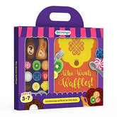 Bloomingo Pretend Play Kit - Who Wants Waffles!: Waffle Making Set for Kids;Set Up Your Waffle Cart
