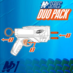 Nerf N Series Duo Pack, Includes 2 Ward Blasters, 12 Nerf N1 Darts Compatible Only with Nerf N Series Blasters, Kids Outdoor Games For Kids Ages 8+
