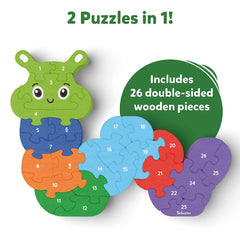 Skillmatics The Clever Caterpillar 26 Double-Sided Puzzle for Kids Ages 3-7 Years