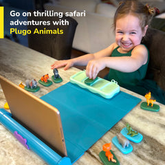 PlayShifu Plugo Animals - Super Safari Adventure Kit with Puzzles for Kids Ages 4 Years & Up (App Based, Device Not Included)