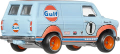 Hot Wheels Premium Gulf Edition Display Set Pack With 1:64 Scale Cars & 1:64 Scale Team Transport Vehicle including Metal Chassis & Real Riders Tires for Collectors