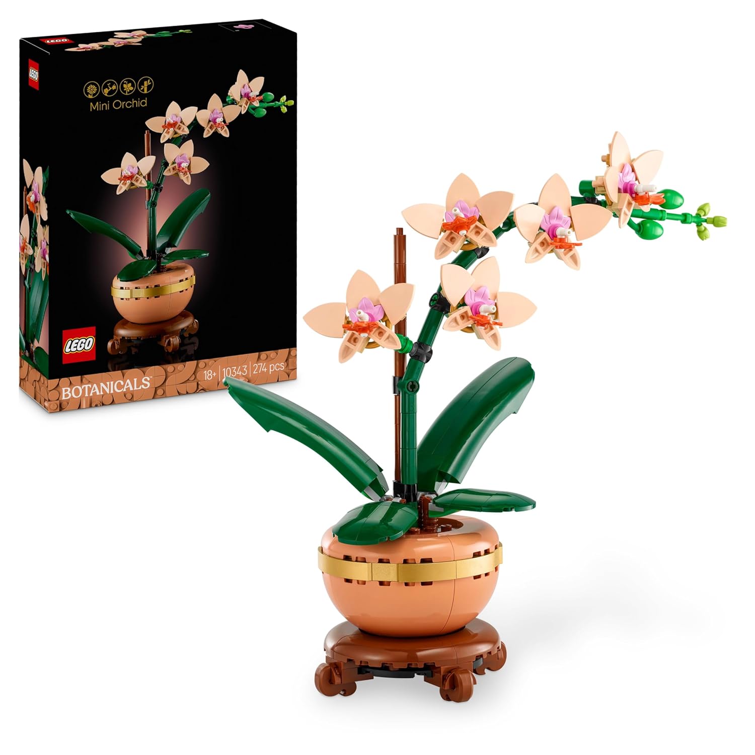 LEGO Botanical Collection Mini Orchid Plant Building Kit For Ages 18+