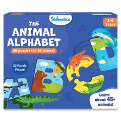 Skillmatics The Animal Alphabet 52 Piece Jigsaw Puzzle for Learning ABCs and Letters for Kids Ages 3-6 Years