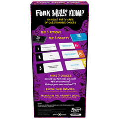 Hasbro Gaming Fork Milk Kidnap Adult Party Game of Questionable Choices for Ages 17+