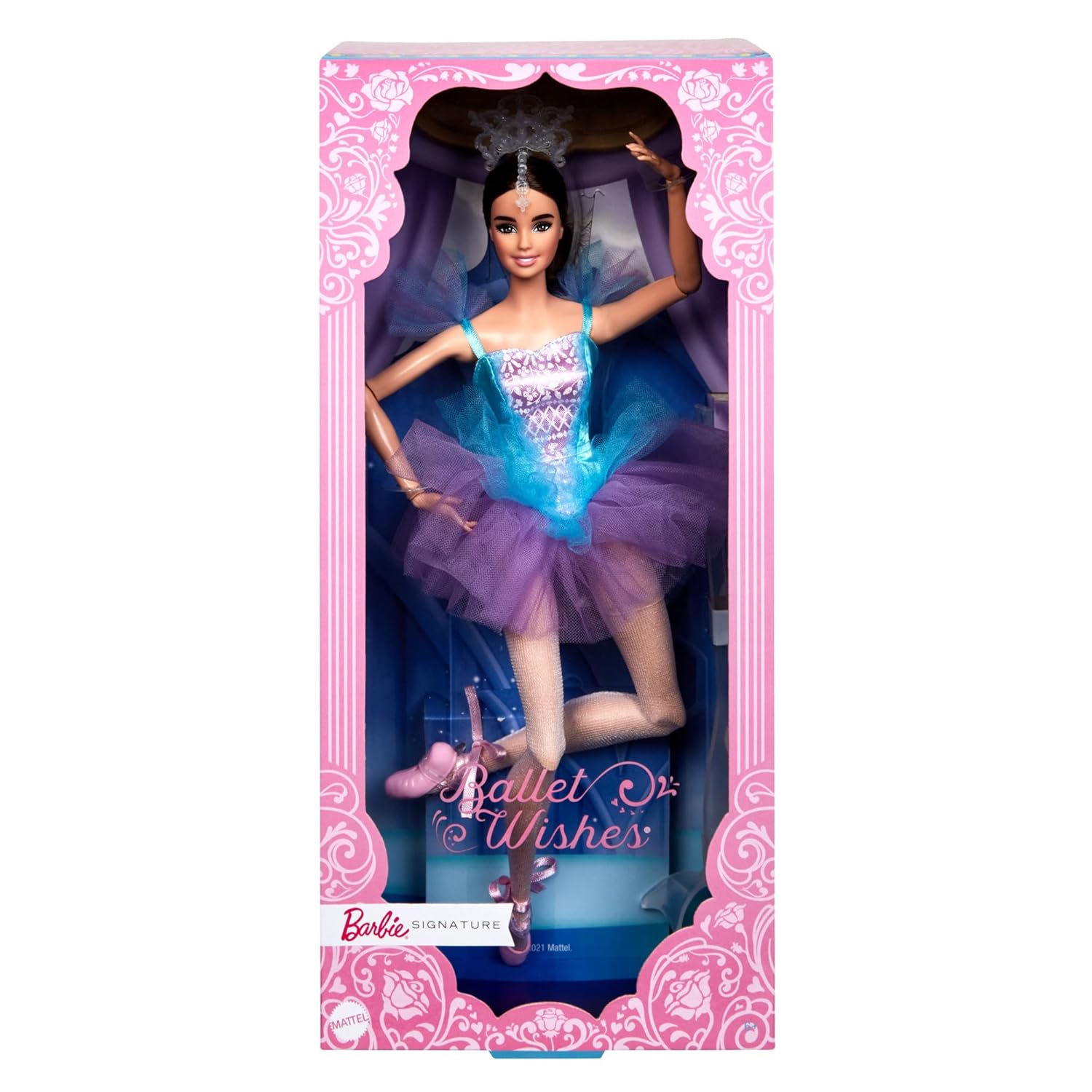 Barbie Signature Ballet Wishes Doll (Brunette, 12 in), Posable, Wearing Ballerina Costume