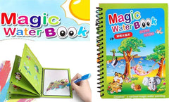 REZNOR Quick Dry Re-Usable Magic Coloring Water Book with Magic Pen (Random Design), Pack of 3