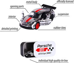Majorette Porsche Deluxe Car Edition with Collectible Box For Kids & Collectors Styles & Design May Vary