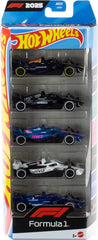 Hot Wheels Formula1 5-Pack, Set Of 5 Die-Cast Toy F1 Cars in 1:64 Scale for Kids & Collectors