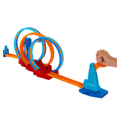 Hot Wheels Ultra Hots Loop Madness Track Set with 3 Loops and 1 Hot Wheels Car