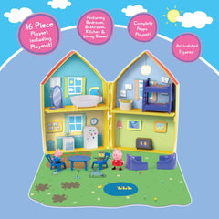 PEPPA PIG Family House Playset, Includes Peppa's and George Figures, House Set and Other Fun Accessories, Preschool Toy for Girls and Boys Ages 3 and Up