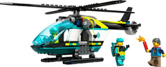 LEGO City Emergency Rescue Helicopter Set Building Kit for Ages 6+