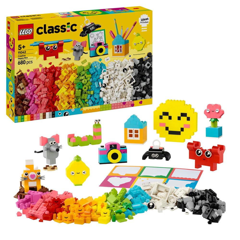 LEGO Classic Creative Happy Box Colorful Building Kit For Ages 5+