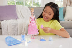 Disney Princess 2-In-1 Stories Cinderella Fashion Doll With 2 Snap-On Bodices, 2 Skirts & 9 Accessories For Kids Ages 3+